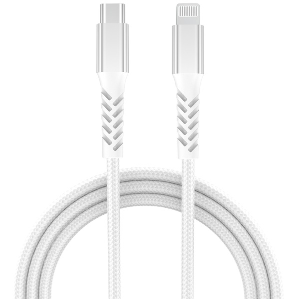Grateq Pro USB-C - MFi Lightning -kaapeli, 2.25m, Valkoinen
