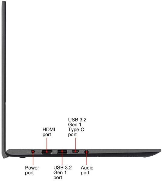 Asus VivoBook 14&quot; R3-3250U, 8 Gt, 512 Gt, Win 10 Home -kannettava, Musta