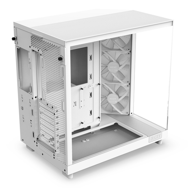 NZXT H6 RGB+ Midi-Tower Case with window and RGB lighting, White