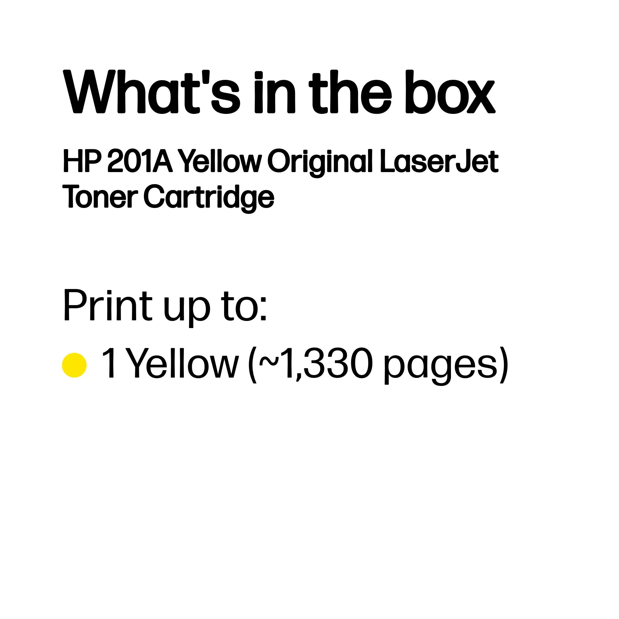 HP 201A toner cartridge, Yellow