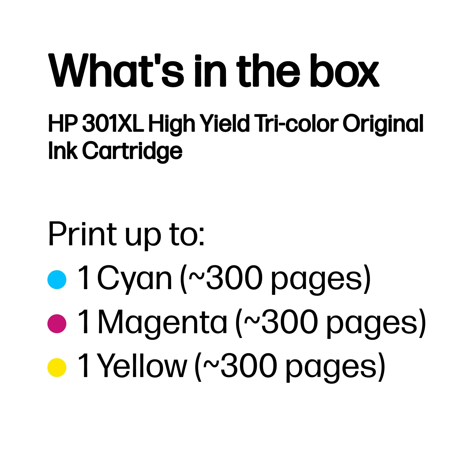 HP 301XL ink color blister DesignJet 1050 All-in-One Printer