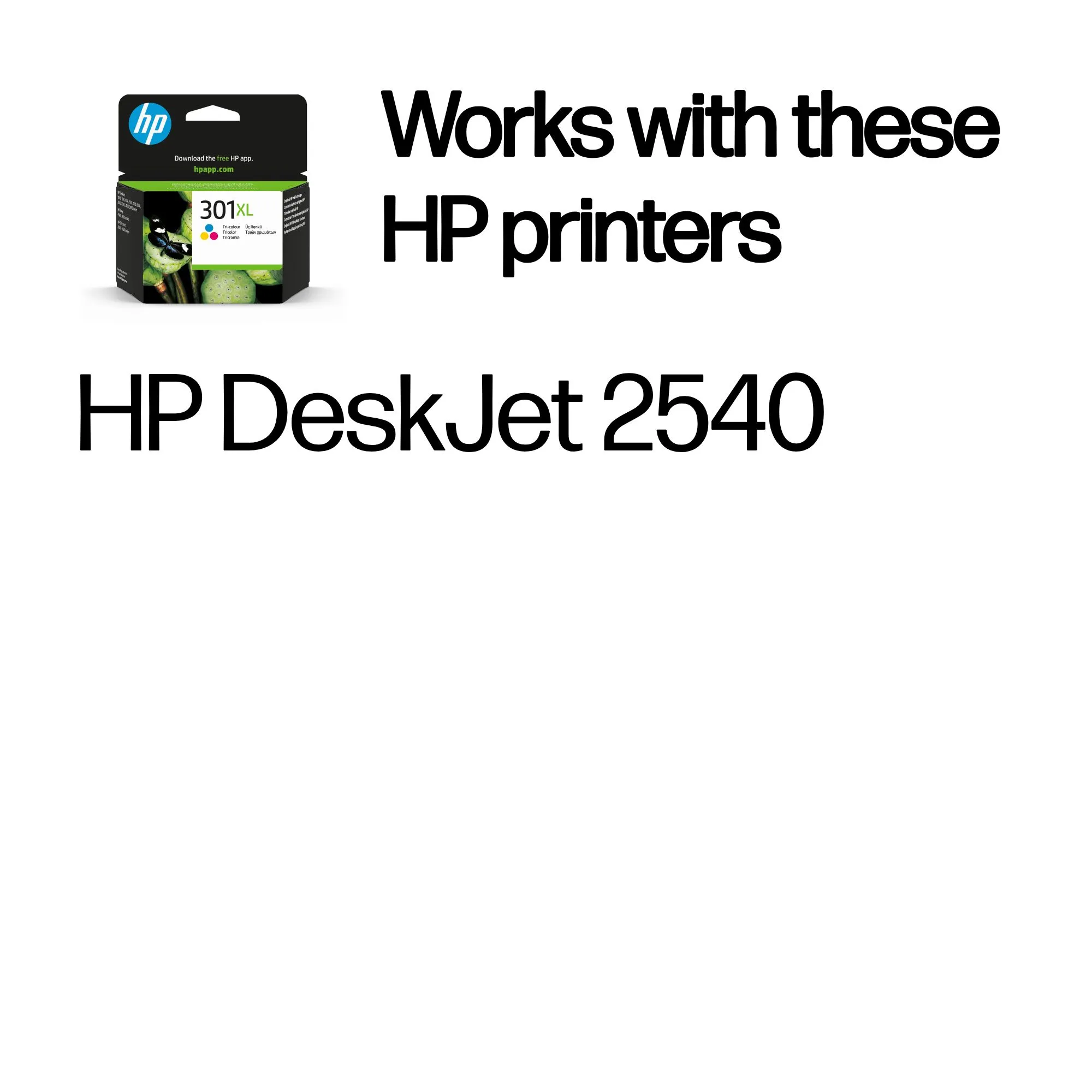 HP 301XL -mustekasetti, 6 ml, v&auml;ri