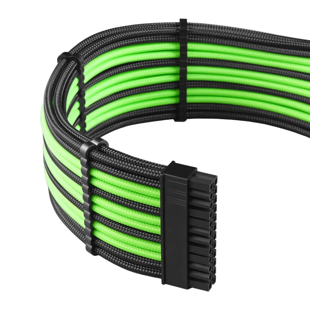 CableMod PRO ModMesh RT-Series ASUS ROG / Seasonic Cable Kits - black/light green CableMod PRO ModMesh RT-Series ASUS ROG / Seasonic Cable Kits - black/light green
