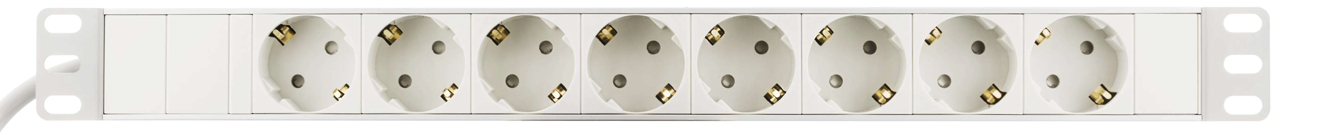 Deltaco GT-8629W 8 outlets Power Strip, 3m, White