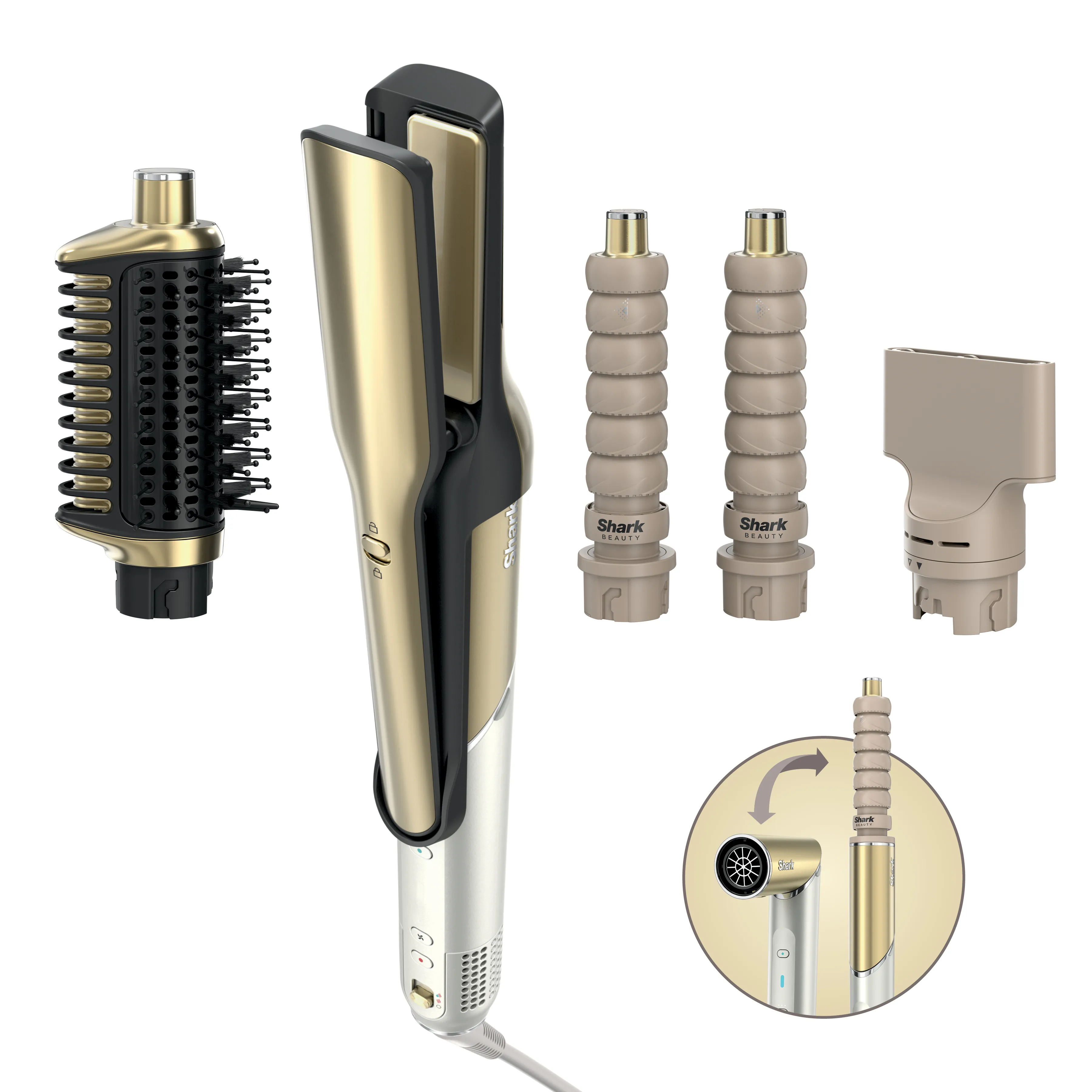 SHARK Glam HD6041SEU 4-in-1 Multi-styler, Gold