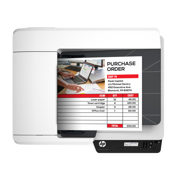 HP Scanjet Pro 3500 f1 - Asiakirjaskanneri - Dupleksi - 216 x 3100 mm - 1200 dpi x 1200 dpi - jopa 25 sivua/min (yksiv&auml;rinen) / jopa 25 sivua/min (v&auml;ri) - Autom