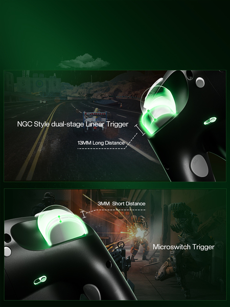 NYXI Wizard 2 - Nintendo Switch GameCube Style Joy-Pad - wireless gaming controller, Black