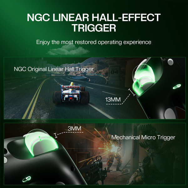 NYXI Wizard 2 - Nintendo Switch GameCube Style Joy-Pad - wireless gaming controller, Black