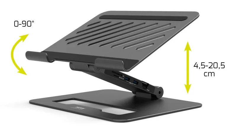 Port Designs Adjustable, Dock Type-C 2X - bärbar dator stativ