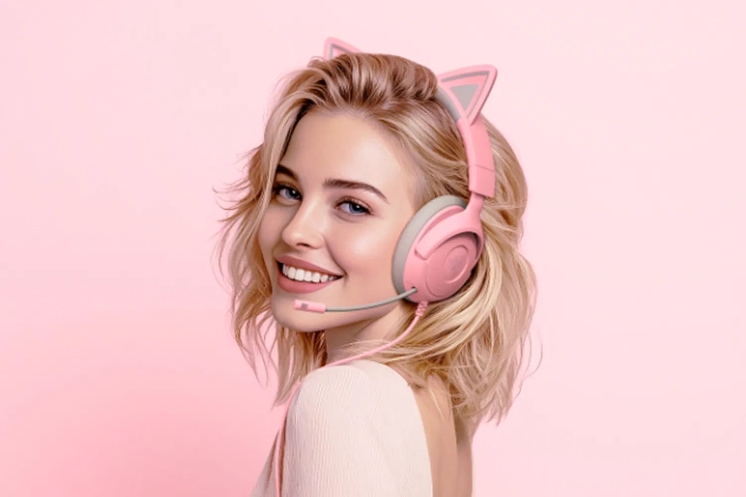 Razer Kraken Kitty V3 X Gaming Headset, Quartz