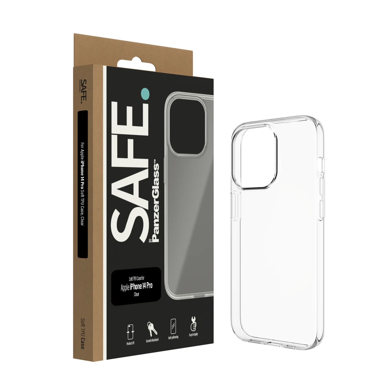 SAFE. by PanzerGlass iPhone 14 Pro Case, Transparent