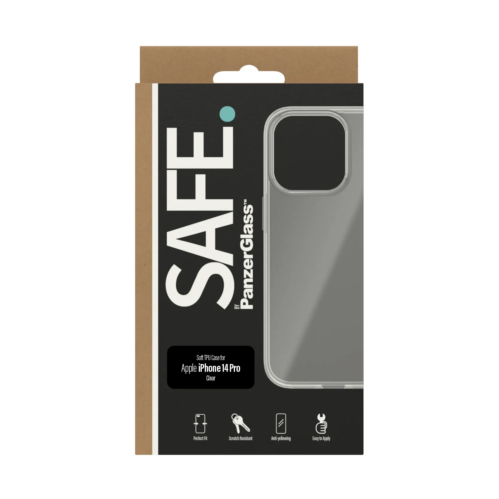 SAFE. by PanzerGlass iPhone 14 Pro Case, Transparent