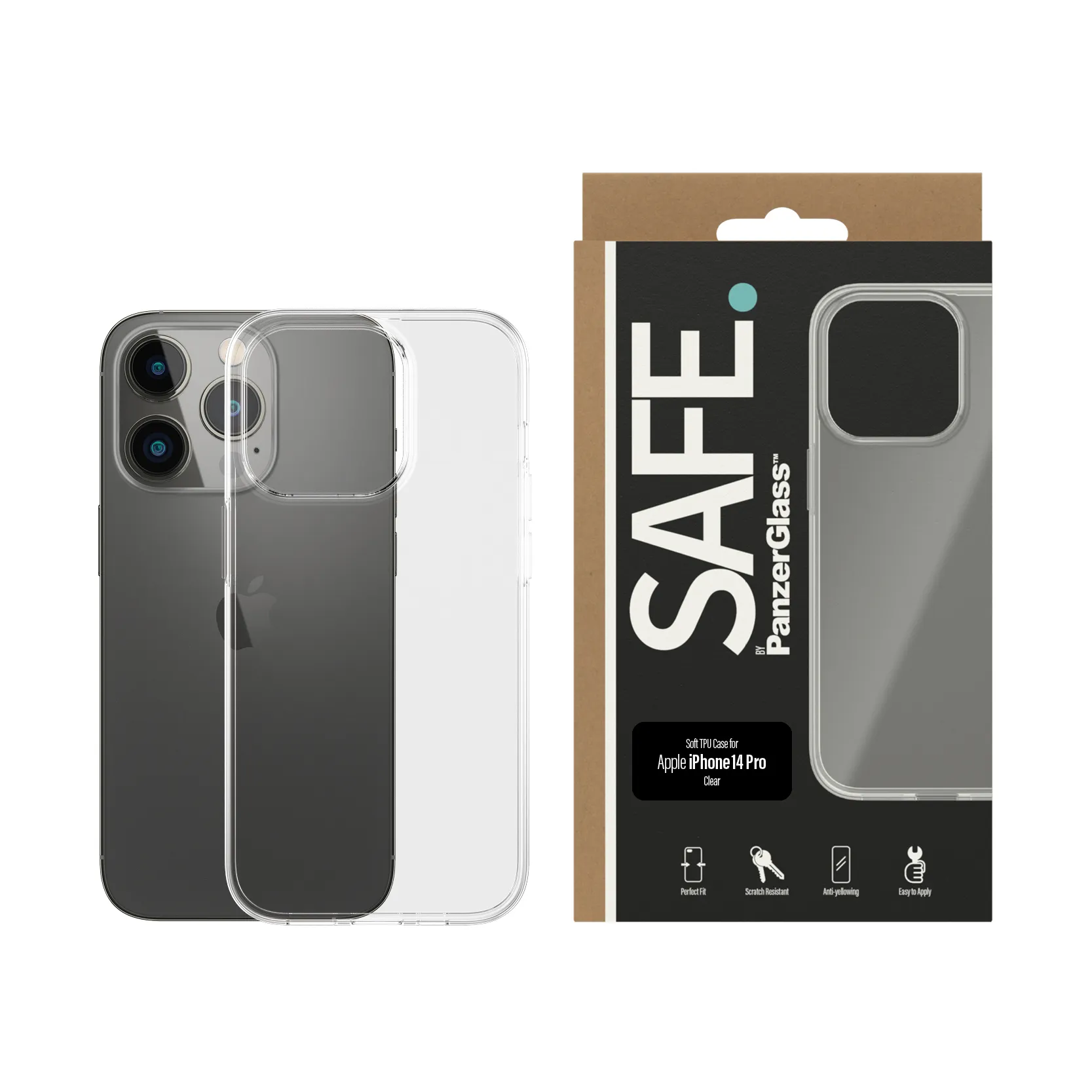 SAFE. by PanzerGlass iPhone 14 Pro Case, Transparent