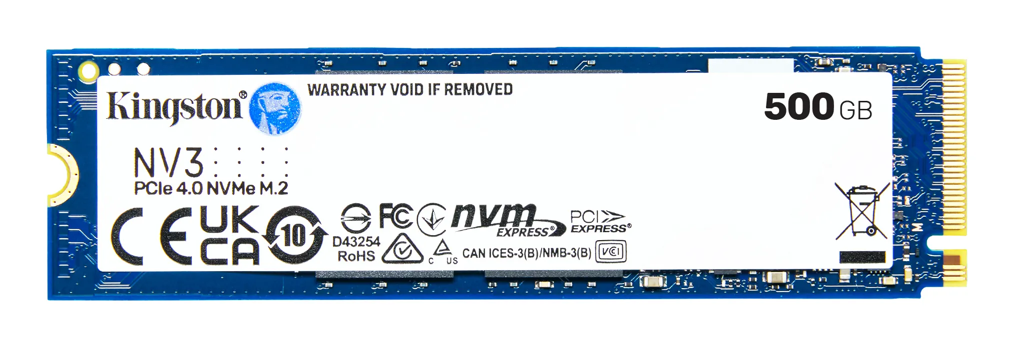 Kingston 500G NV3 M.2 2280 NVMe SSD 500 GB, PCIe 4.0, M.2 - SSD