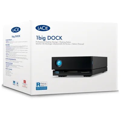 LaCie 1big Dock Thunderbolt 4 USB 3.2 24 TB - extern h&aring;rddisk