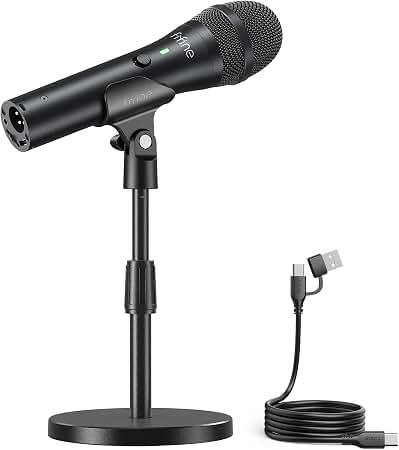 FIFINE Tank 2, USB-C/XLR, dynaaminen -mikrofoni, musta