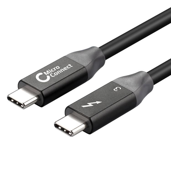 MicroConnect Thunderbolt 3 - cable, 40 Gbit/s, 0.5 m, Black