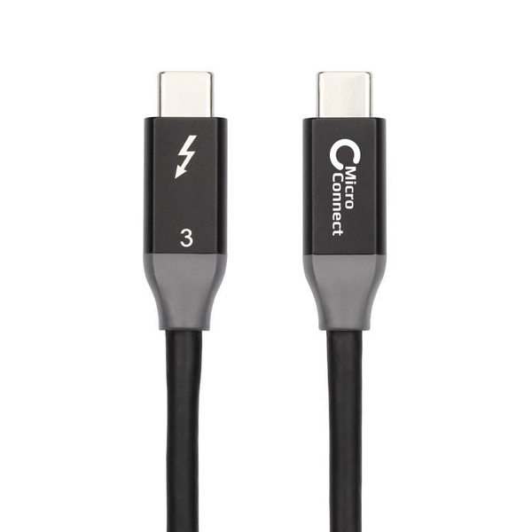 MicroConnect Thunderbolt 3 - cable, 40 Gbit/s, 0.5 m, Black