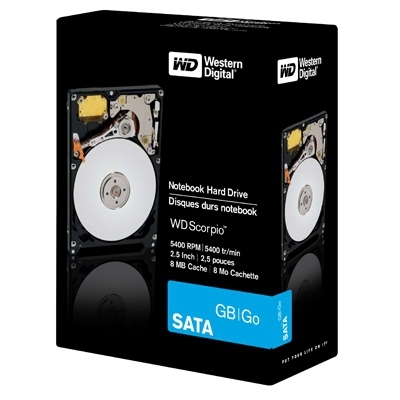 160GB 2,5" 5400RPM SATA 3Gb/s 8MB Caviar Blue
