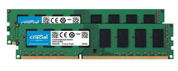 Crucial 4GB (2x2GB), DDR3L 1600MHz - vihre&auml;