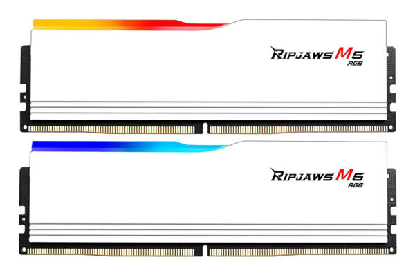 G.SKILL Ripjaws M5 RGB 32GB (2 x 16GB) DDR5 6000 MHz, CL28 Memory, White (XMP)