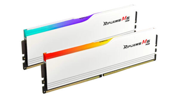 G.SKILL Ripjaws M5 RGB 32GB (2 x 16GB) DDR5 6000 MHz, CL28 Memory, White (XMP)