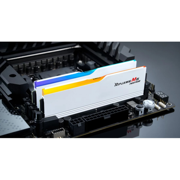 G.SKILL Ripjaws M5 RGB 32GB (2 x 16GB) DDR5 6000 MHz, CL28 Memory, White (XMP)