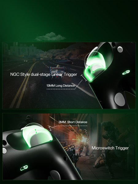 NYXI Wizard 2 - Nintendo Switch GameCube Style Joy-Pad - tr&aring;dl&ouml;s spelkontroll, svart