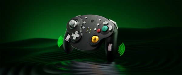 NYXI Wizard 2 - Nintendo Switch GameCube Style Joy-Pad - tr&aring;dl&ouml;s spelkontroll, svart