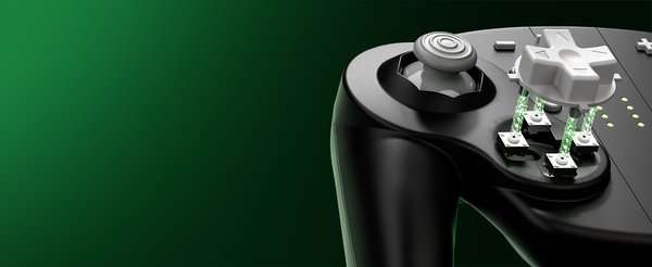 NYXI Wizard 2 - Nintendo Switch GameCube Style Joy-Pad - tr&aring;dl&ouml;s spelkontroll, svart