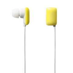 ELECOM GUM in-ear nappikuulokkeet, 4 kokoa 1,1m kelt
