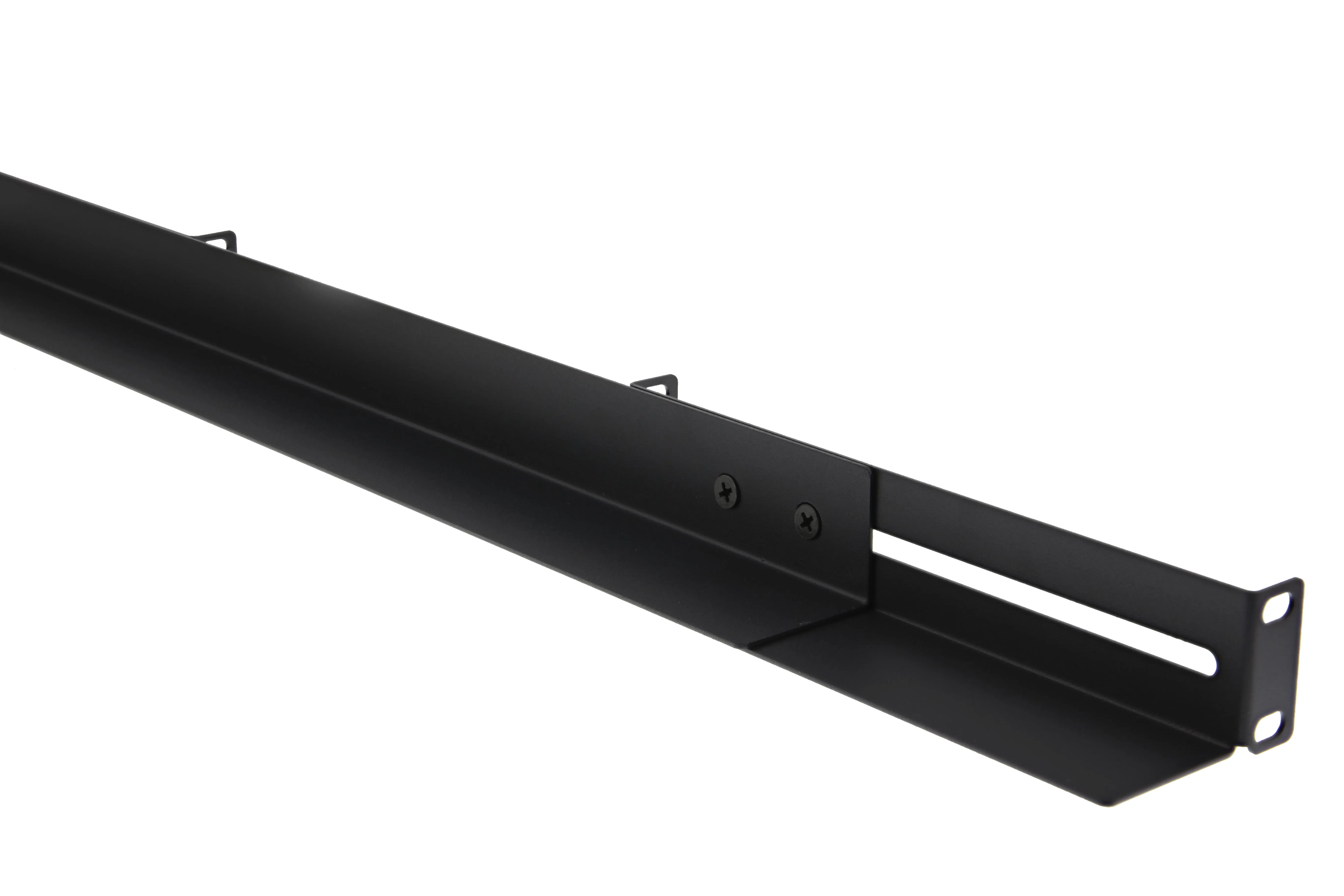 DELTACO st&auml;llbar L-profil f&ouml;r rack, 609 mm, 80-100 djup