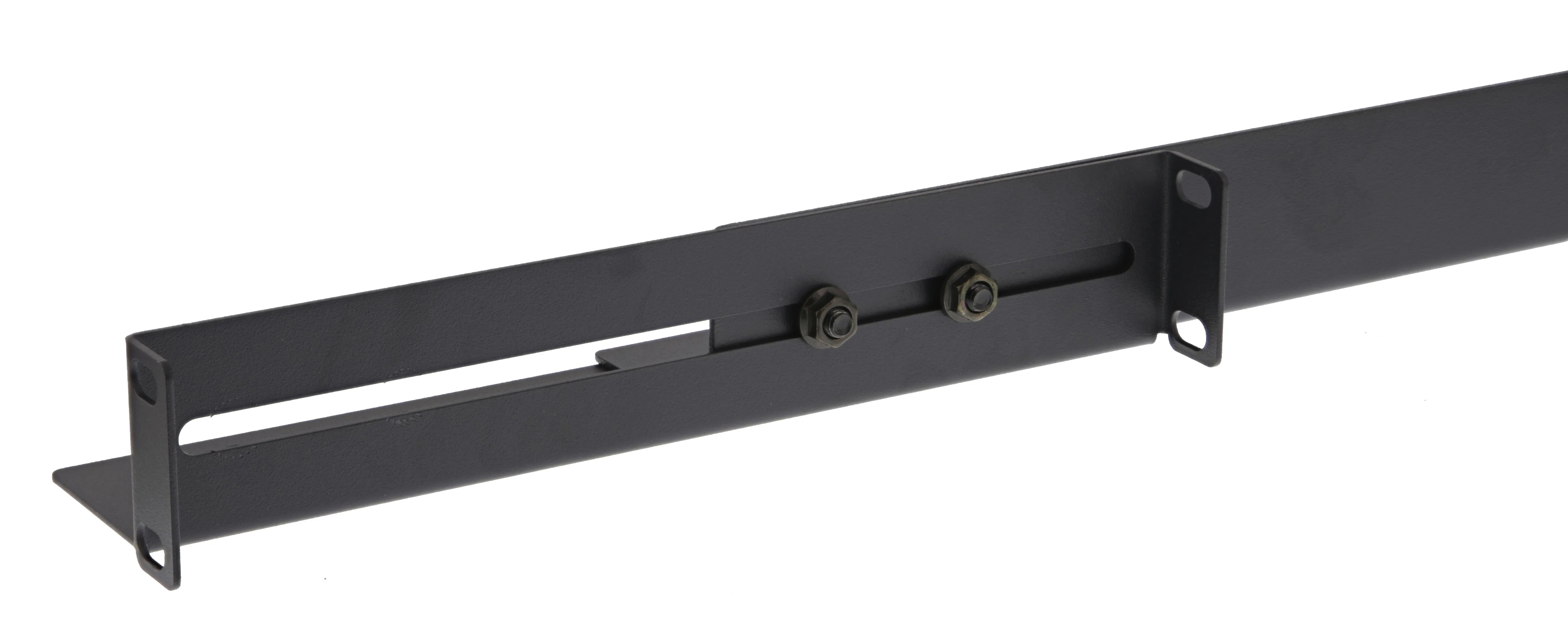 DELTACO st&auml;llbar L-profil f&ouml;r rack, 609 mm, 80-100 djup