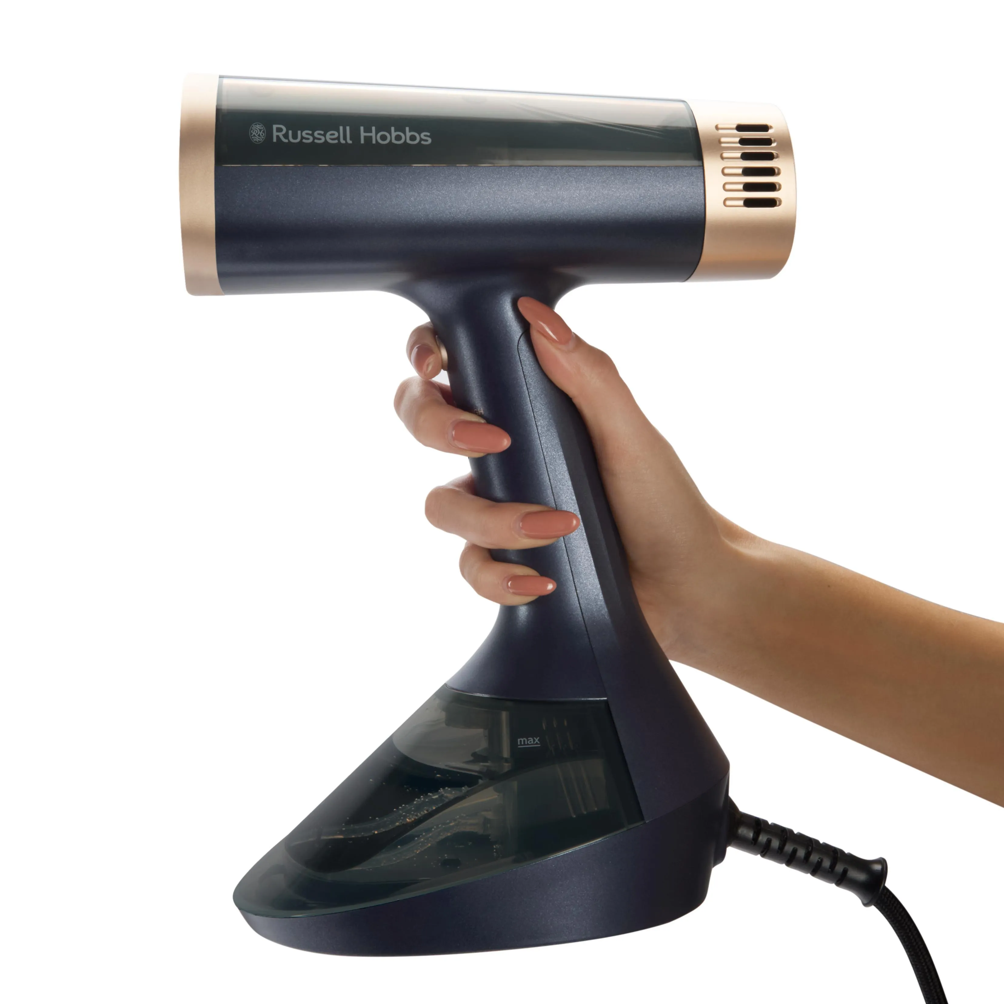 Russell Hobbs SteamGenie VacuSteam -vaateh&ouml;yrystin, 1400 Wattia, 0,2 Litraa, Sininen/Kulta