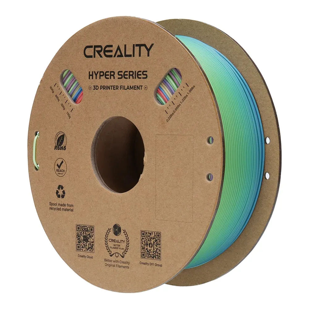 Creality Hyper PLA, regnb&aring;ge, 1.75 mm,  ồ1 kg 3D-skrivarfilament, Wild Blossom-Short
