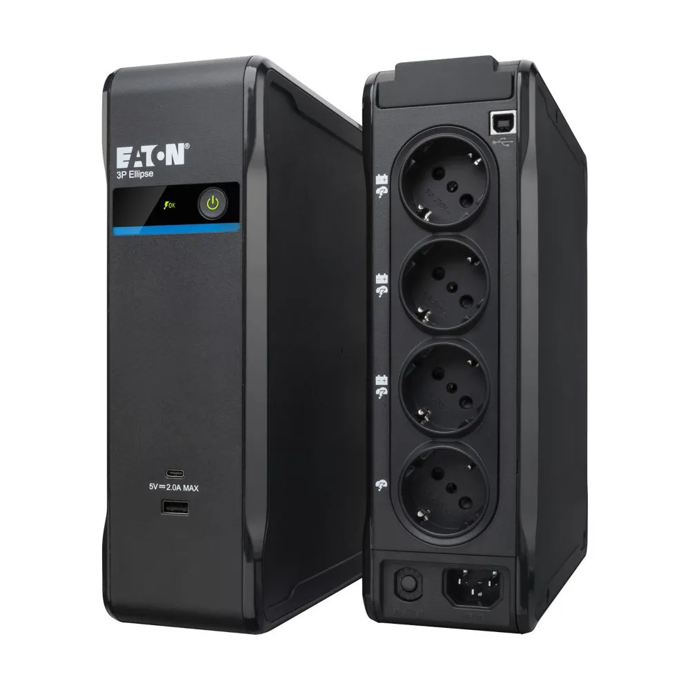 Eaton 3P Ellipse 900 USB DIN 900VA/540W - surge protection