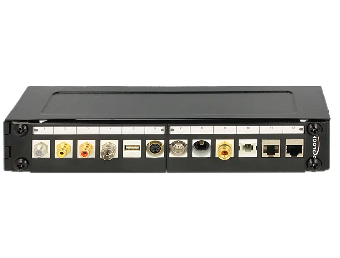 DeLOCK 10 " v&auml;ggf&auml;ste, 1U, svart