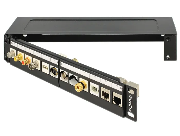 DeLOCK 10 " v&auml;ggf&auml;ste, 1U, svart