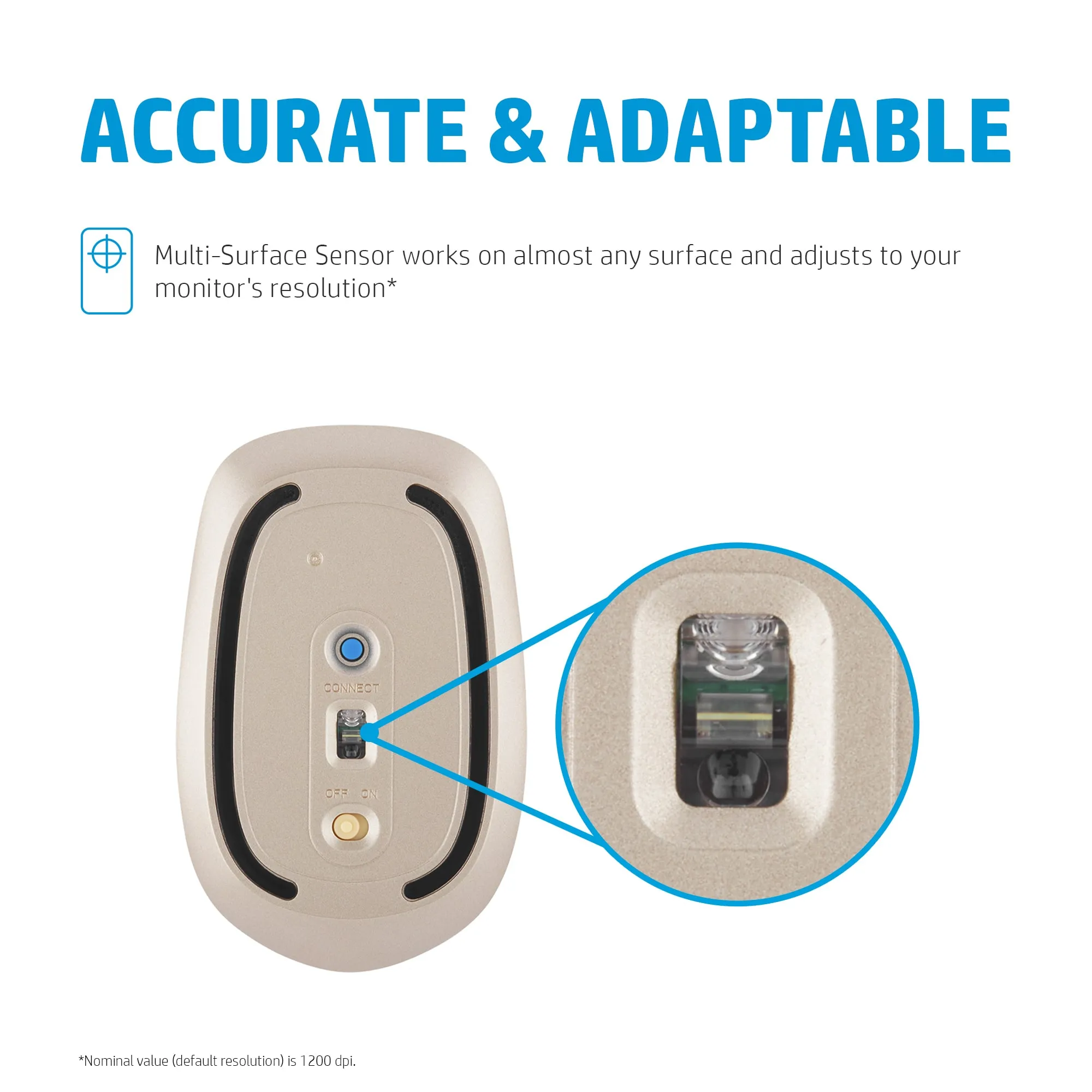 HP 410 Slim Silver Bluetooth Mouse -langaton hiiri, Musta, Hopea