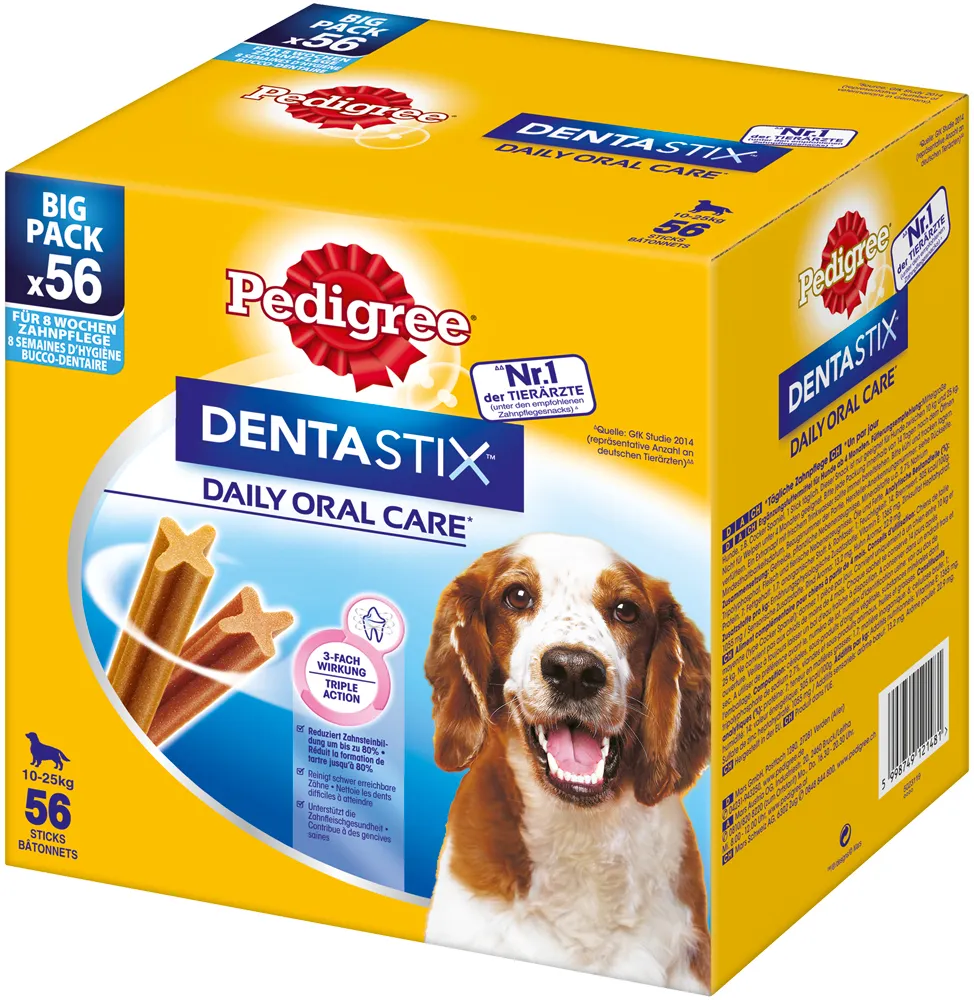 Pedigree DentaStix Medium Beef & Chicken, Koiran kuivaruoka, Adult, 1,44 kg