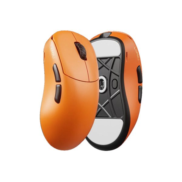LAMZU Thorn V2 tr&aring;dl&ouml;s ergonomisk gamingmus, orange