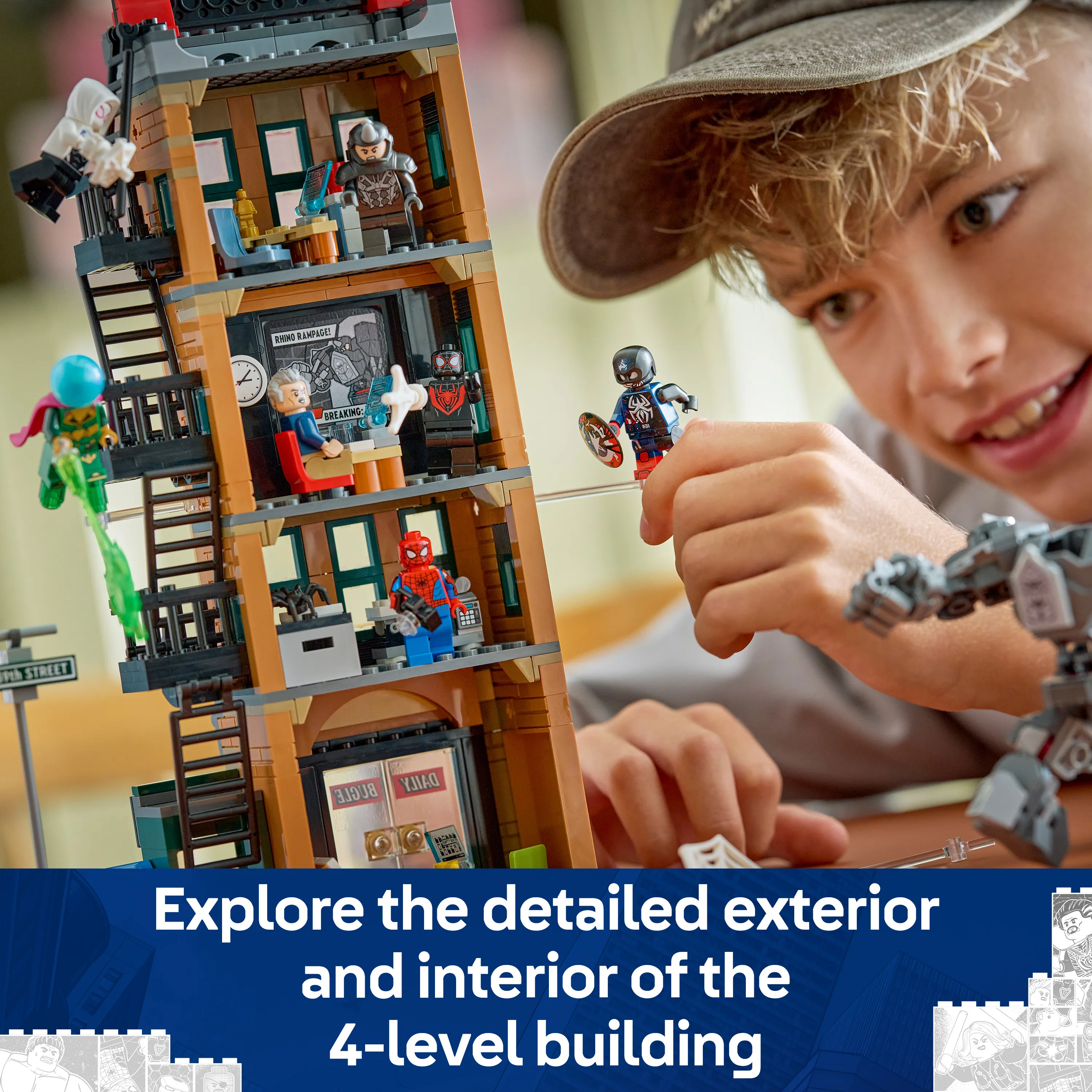 LEGO Marvel Spider-Man versus Mysterio: Daily Bugle 76342