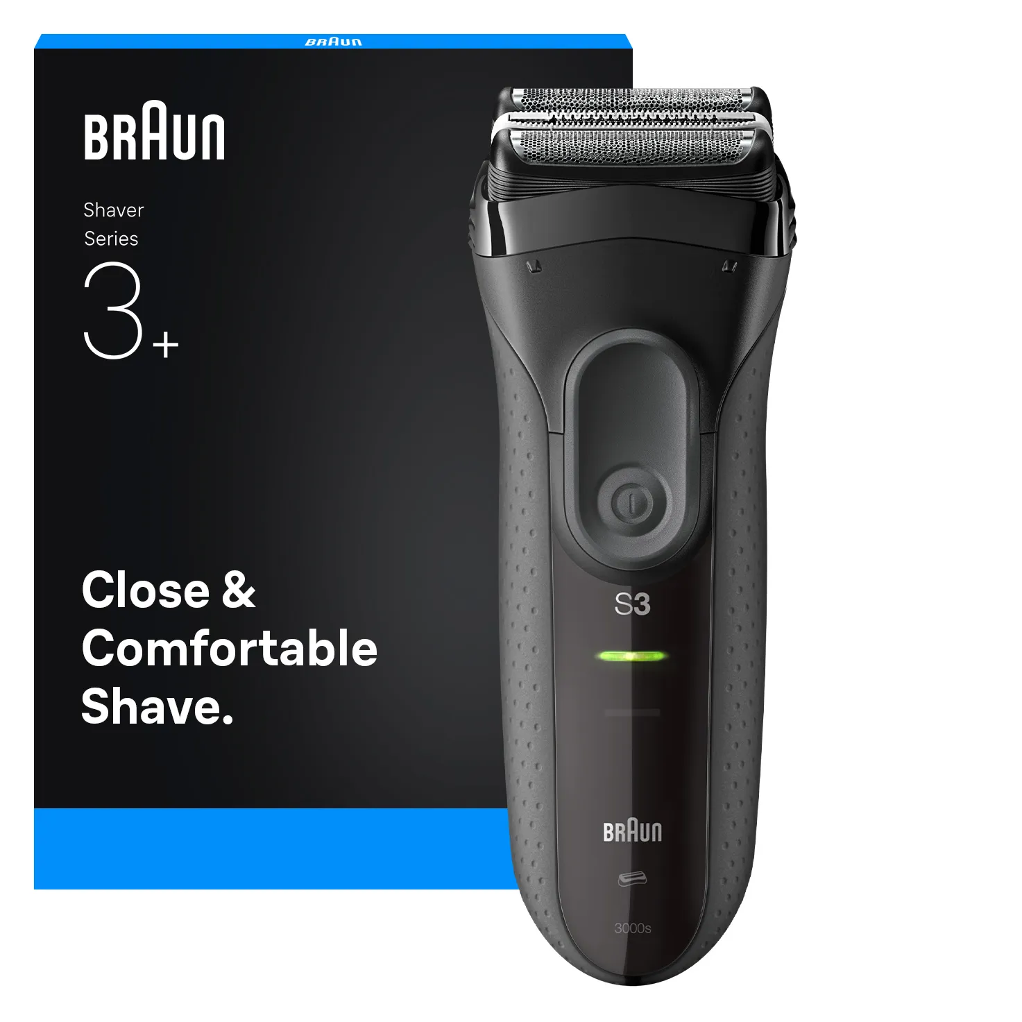 Braun Series 3 ProSkin 3000s, Rechargeable Electric Shaver, Grey