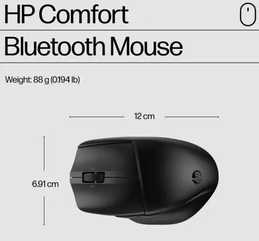 HP 480 Comfort Bluetooth - trådlös mus, svart