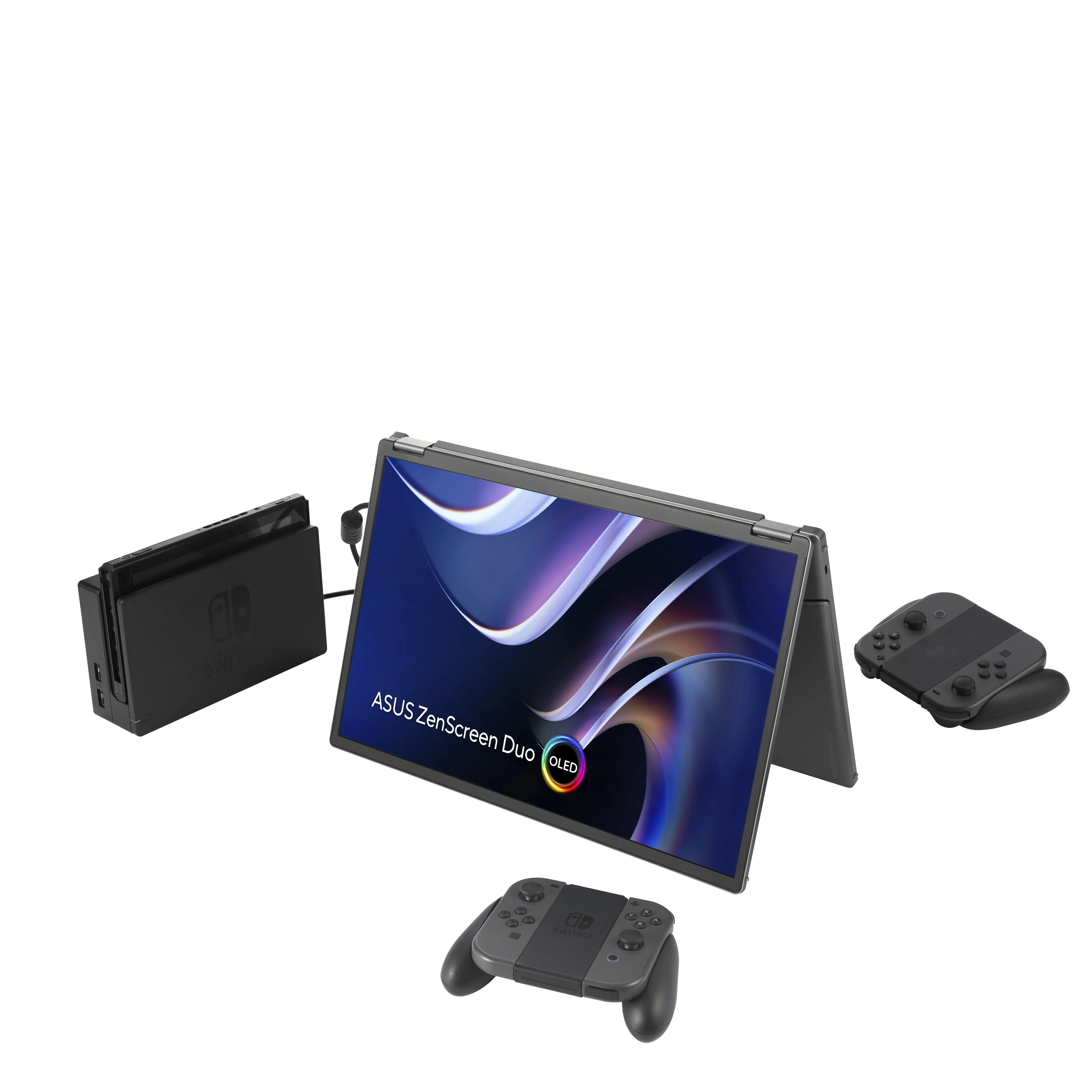 ASUS ZenScreen Duo OLED MQ149CD 14" WUXGA, OLED -kannettava n&auml;ytt&ouml;, USB-C hub