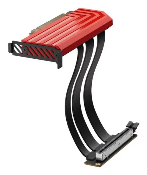 HYTE PCIe 5.0 Hyper Riser riserkabel f&ouml;r grafikkort, 200 mm, svart k&ouml;rsb&auml;r