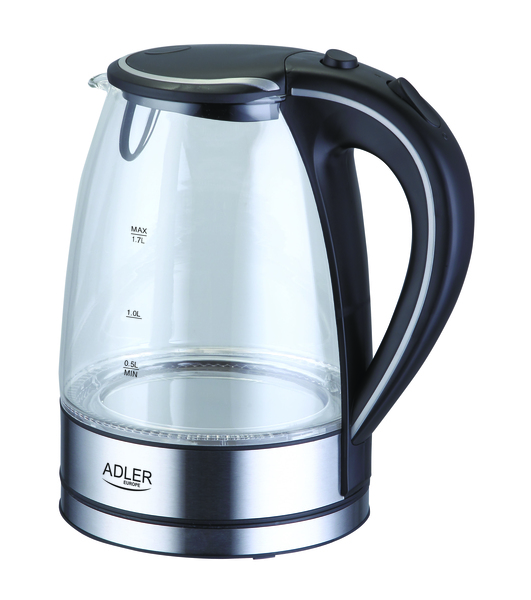 Adler AD 1225 -vedenkeitin, 1,7 l, 2000 W, valkoinen