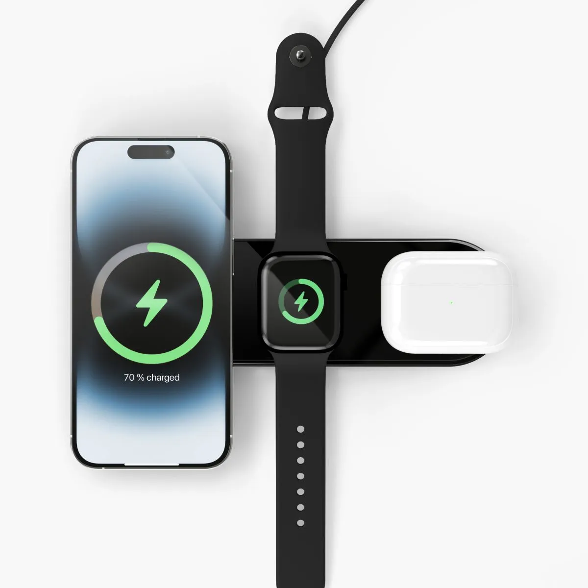Aura Home - The 3in1 Wireless Charging Station, Svart