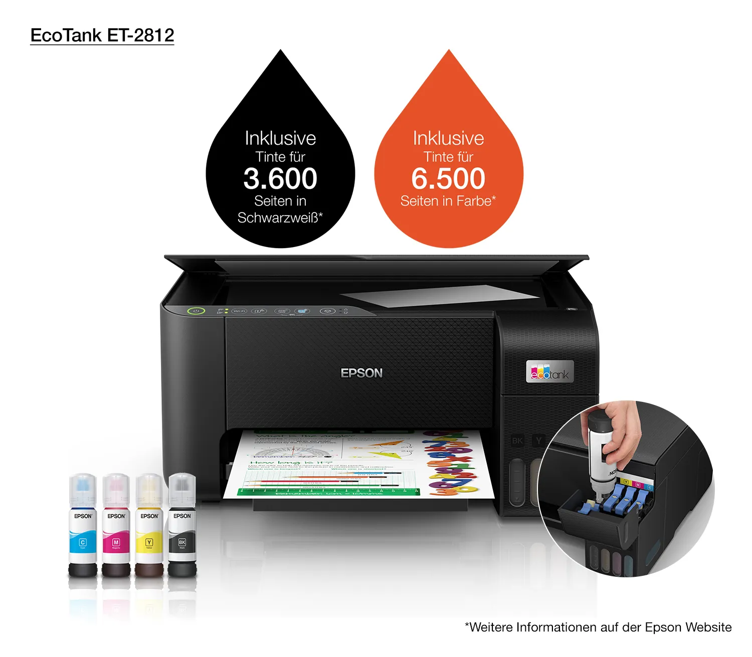 Epson EcoTank ET-2812 A4 - Inkjet All-in-One Printer