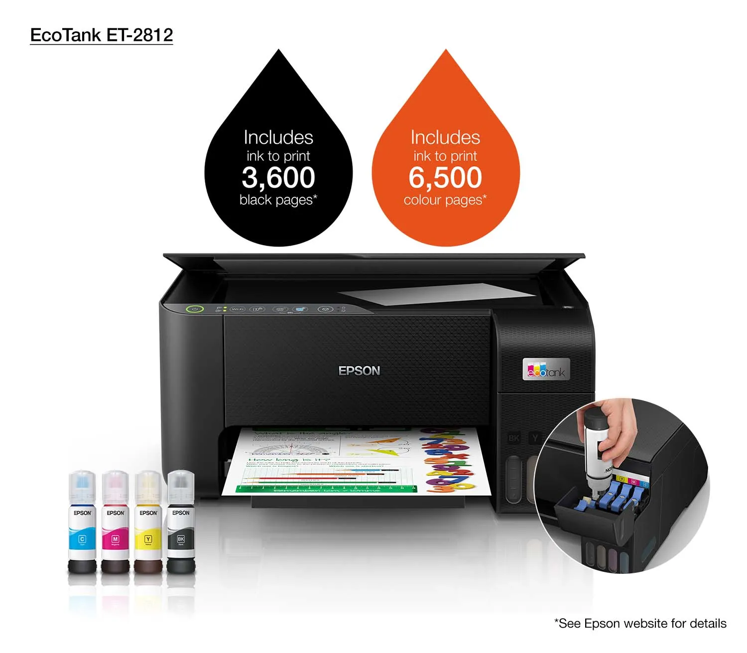 Epson EcoTank ET-2812 A4 - Inkjet All-in-One Printer